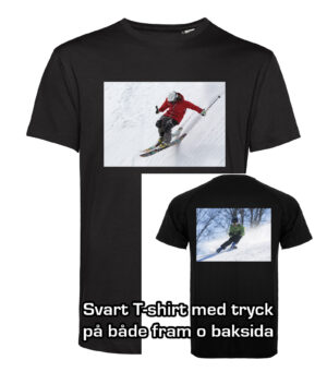 T-shirt Svart med tryck fram o bak